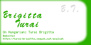 brigitta turai business card